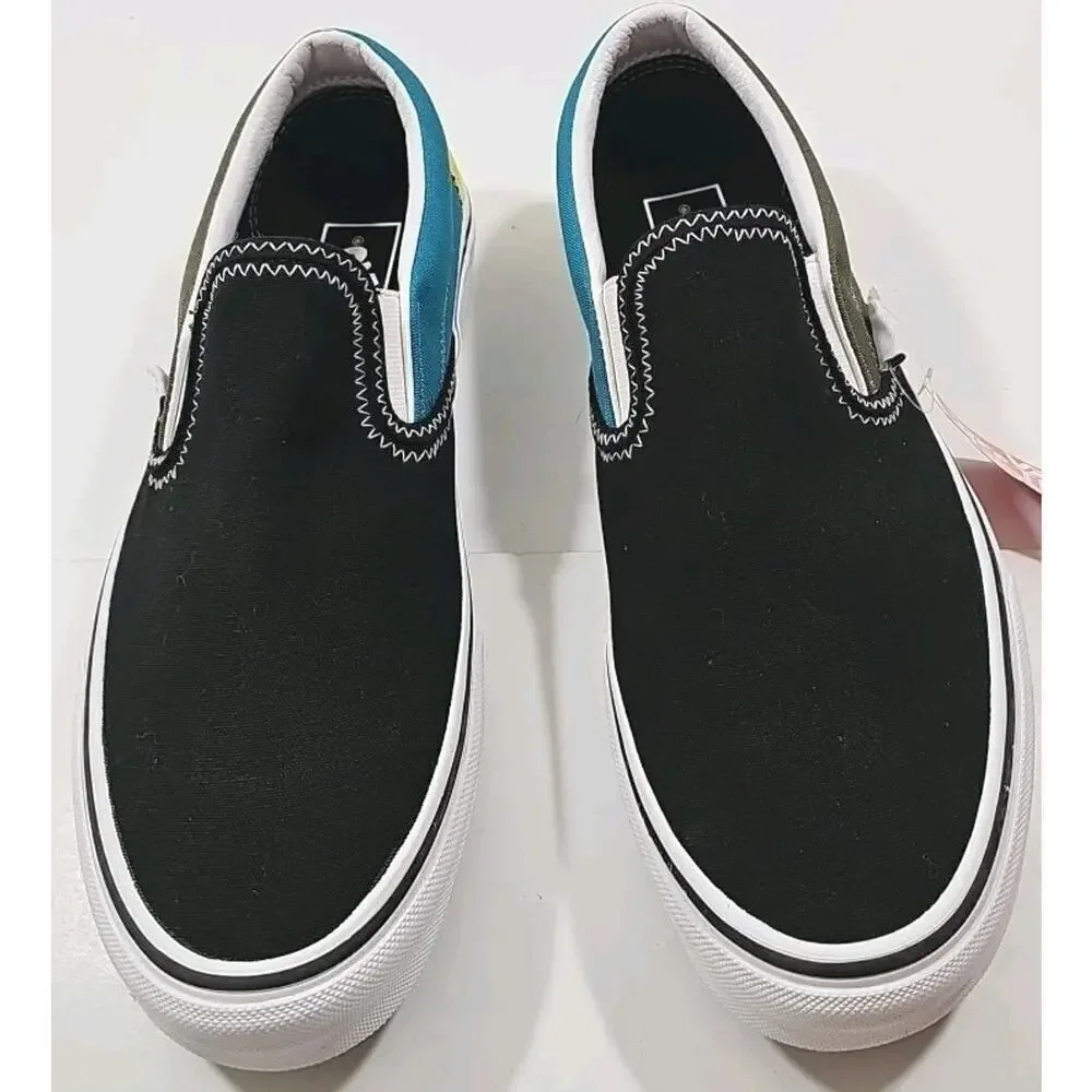 Vans ~Woman 10; Men's 8.5~Classic Slip-On Zig Zag Multi/True Sneakers NEW